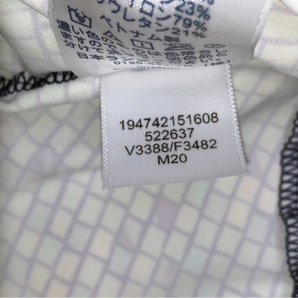 Lands' End Blue Mosaic Square-Neck Underwire Tankini Swimsuit Top Size 24W - Picture 9 of 12